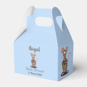 Witzige Ratte mit Kamera-Cartoon-Illustration Geschenkschachtel