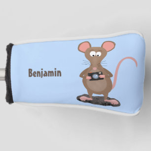 Witzige Ratte mit Kamera-Cartoon-Illustration Golf Headcover