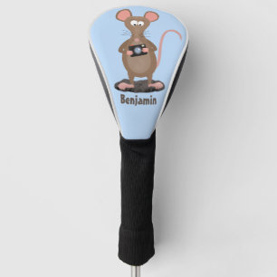Witzige Ratte mit Kamera-Cartoon-Illustration Golf Headcover