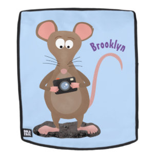 Witzige Ratte mit Kamera-Cartoon-Illustration Rucksack