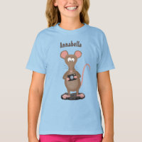 Witzige Ratte mit Kamera-Cartoon-Illustration