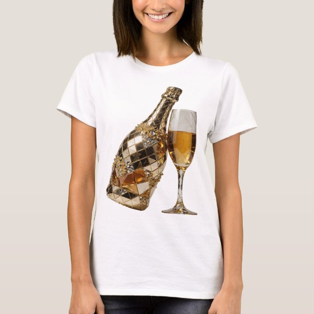 Witzige silberne ABSTRACT ART Statement Design v2 T-Shirt (Vorderseite)