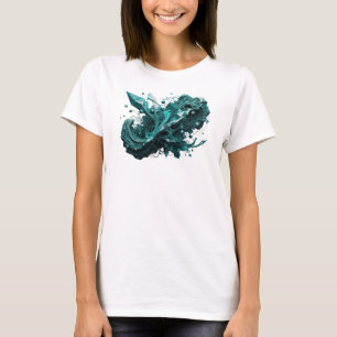 Witzige Teal ABSTRACT ART Kunstprint T-Shirt