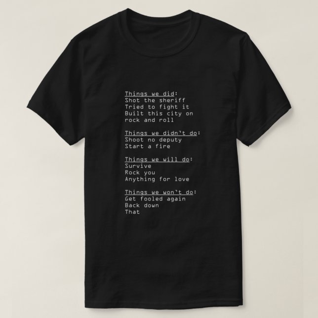 Witzige Texte raten, was wir getan haben, wird es  T-Shirt (Design vorne)