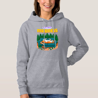 Witzige Tierillustrierung, lustige Katze: Wahnsinn Hoodie