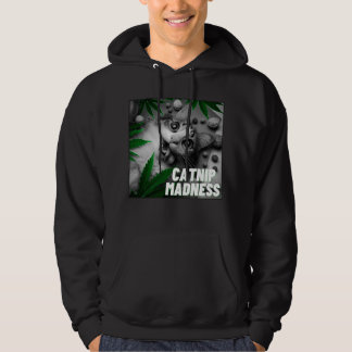 Witzige Tierillustrierung, lustige Katze: Wahnsinn Hoodie