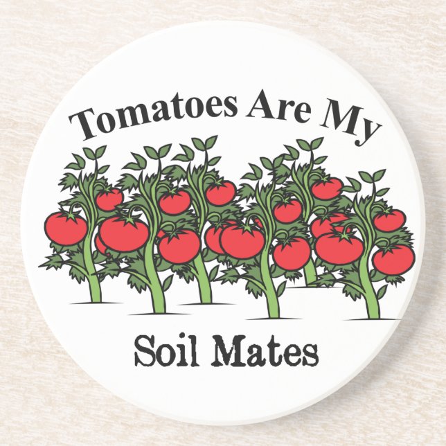 Witzige Tomaten sind meine Bodenmädchen Getränkeuntersetzer (Vorne)