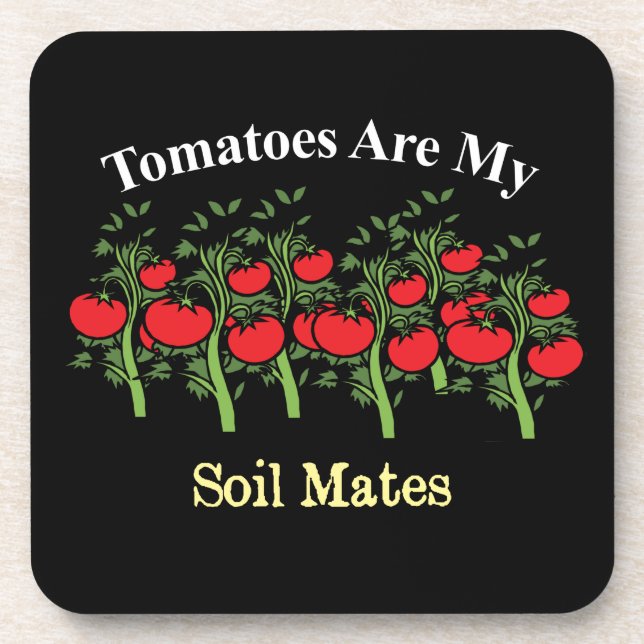 Witzige Tomaten sind meine Bodenmädchen Getränkeuntersetzer (Vorderseite)