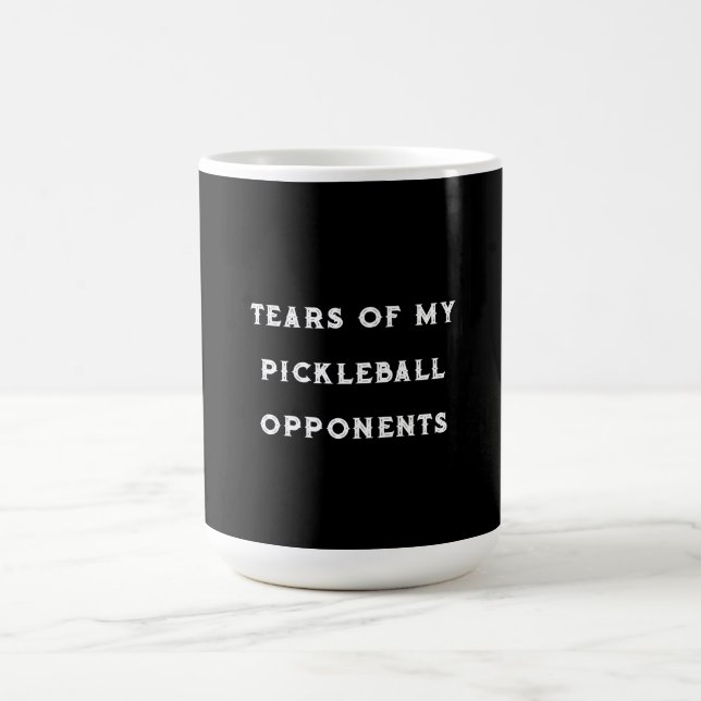 Witzige Tränen meiner Pickleball-Gegner Typografie Kaffeetasse (Mittel)