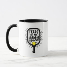 Witzige Tränen meiner Pickleball-Gegner Typografie Tasse