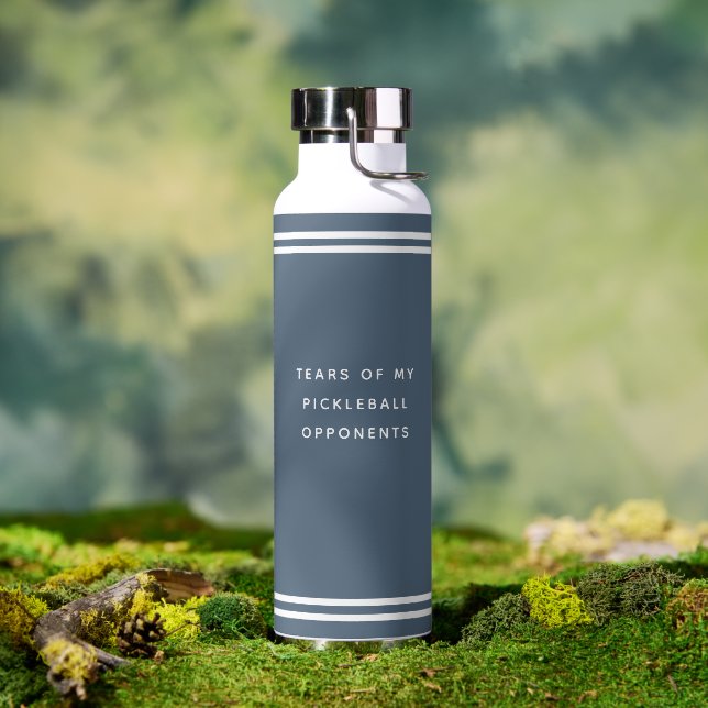 Witzige Tränen meiner Pickleball-Gegner Typografie Trinkflasche (Außenbereich)