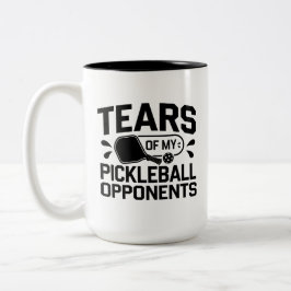 Witzige Tränen meiner Pickleball-Gegner Typografie Zweifarbige Tasse