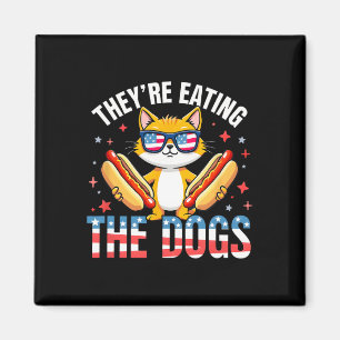 Witzige Trump sie essen die Hunde die Katzen die Magnet