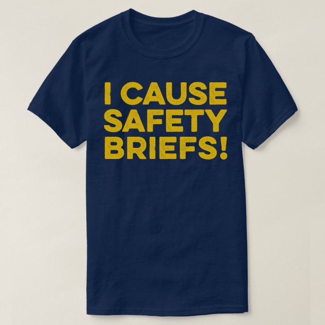 Witzige Warnung, die Sicherheitshinweise verursach T-Shirt (Design vorne)