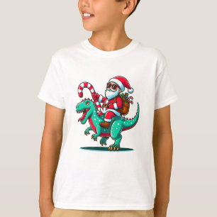 witzige Weihnachtsfeier mit Dinosaurier T-Shirt