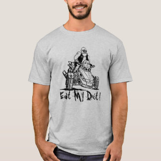 witziger 3-Rad alter Mann Fahrrad, essen Sie mein  T-Shirt