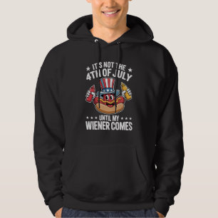 Witziger 4. Juli Hot Dog Graphic Hoodie