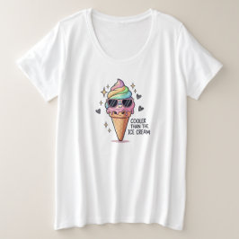 Witziger als Eiscreme-Pun Große Größe T-Shirt