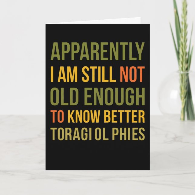 Witziger Alterungswitz. Anscheinend weiß ich immer Karte (Vorderseite)