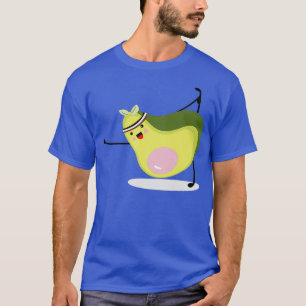witziger Avocado Yoga Meditating Zen Yoga Pose Fru T-Shirt