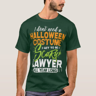 Witziger Beängstigender Anwalt Halloween Kostüm 28 T-Shirt