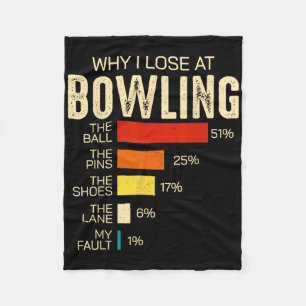Witziger Bowling für Männer Frauen Kinder Warum ic Fleecedecke