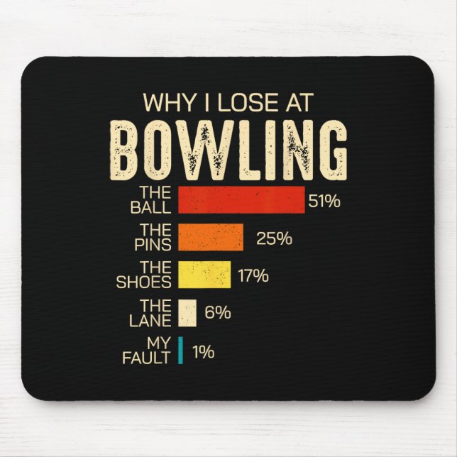 Witziger Bowling für Männer Frauen Kinder Warum ic Mousepad (Vorne)