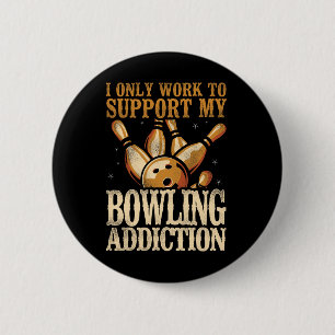 Witziger Bowling Ich arbeite nur an der Unterstütz Button