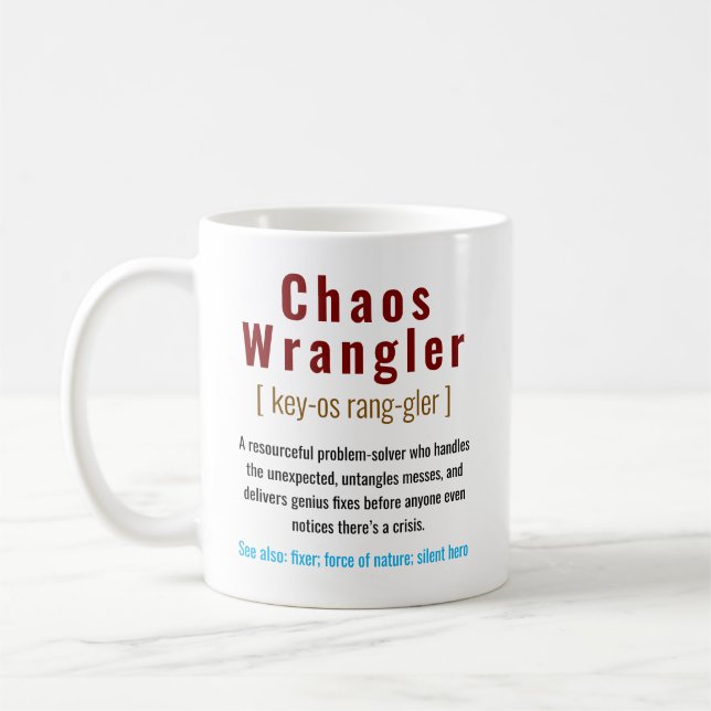 witziger Chaos-KoordinatorDefinition Office-Mitarb Kaffeetasse (Links)