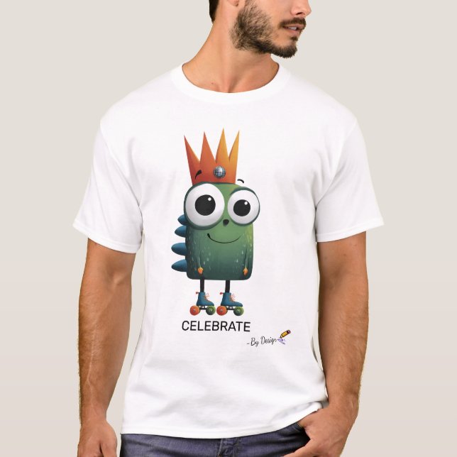 Witziger Charakter mit Krone | CELEBRATE - von Ent T-Shirt (Vorderseite)