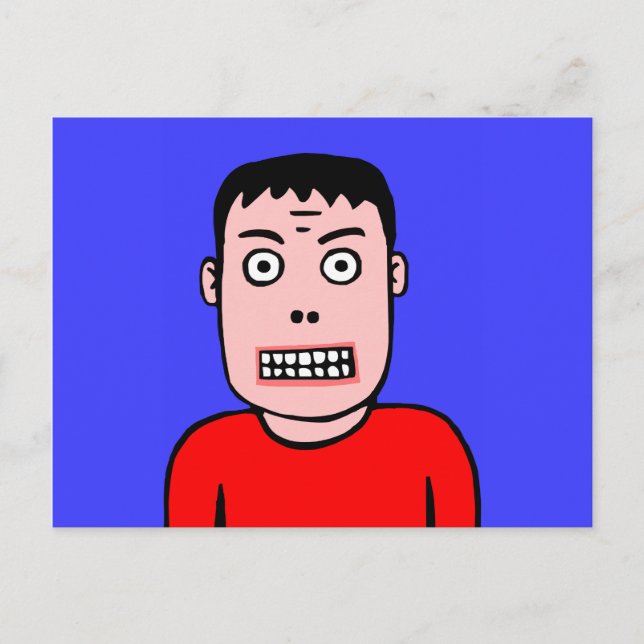 Witziger Charakter Postkarte (Vorderseite)