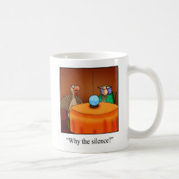 Witziger Erntedank "Warum das Schweigen?" Mug Kaffeetasse