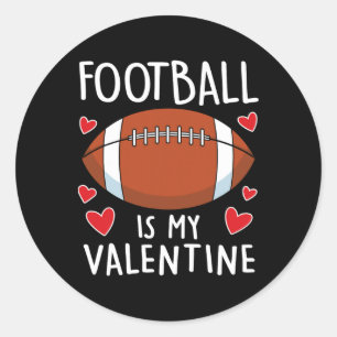 Witziger Fußball ist mein Valentinstag Boys Mens S Runder Aufkleber