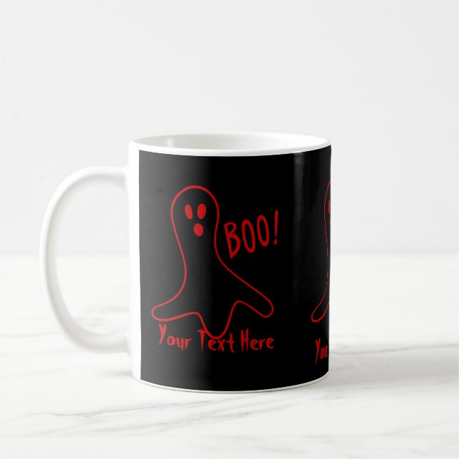 witziger Geisterschrei zwischen Grafik-Design Kaffeetasse (Links)