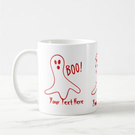 witziger Geisterschrei zwischen Grafik-Design Kaffeetasse