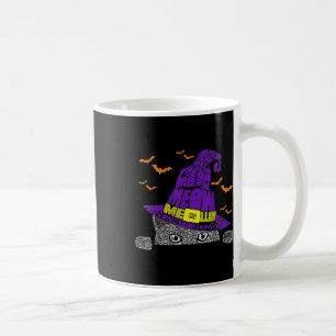 Witziger Halloween-Katzenjammer mit Hexenhut zum S Kaffeetasse
