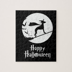 Witziger Halloween-Kostüm Hexe WHIPPET Hund Lover