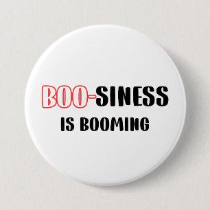Witziger Halloween-Pun - Boosiness boomt Button