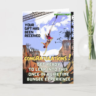 witziger Joke prank Geburtstagskarte Bungee Erlebn Karte
