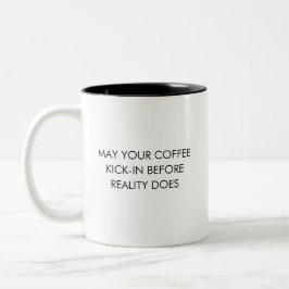 Witziger Kaffeebecher Reality Coffee Humor Zweifarbige Tasse