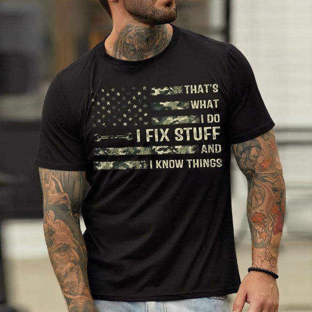 Witziger mechanischer Vater, ich repariere Sachen  T-Shirt (Von Creator hochgeladen)