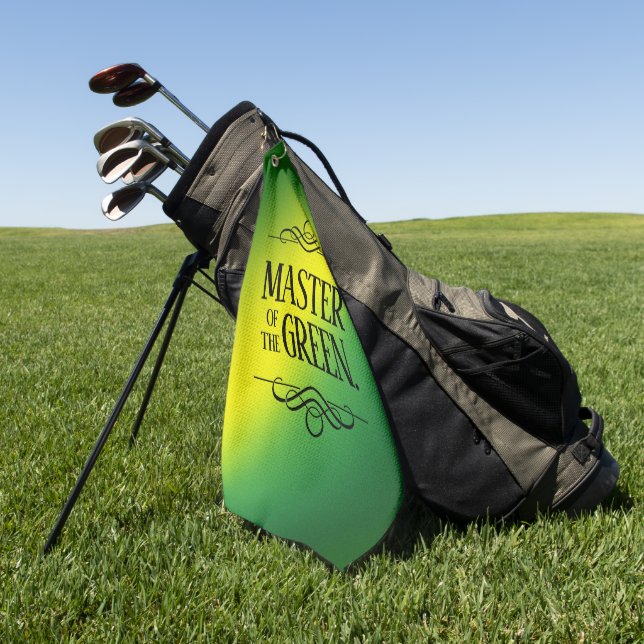 Witziger Meister des Grünen Golfhandtuch (Gras)