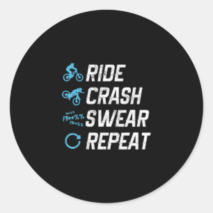 witziger Mountainbike-Crash-Sweet Runder Aufkleber