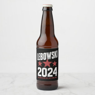 Witziger politischer Name Lebowski - politische Wa Bierflaschenetikett