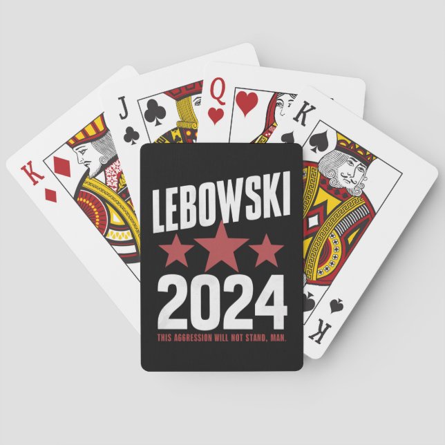 Witziger politischer Name Lebowski - politische Wa Spielkarten (Rückseite)