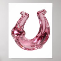 Witziger Rosa-GLAS-HUFEISEN-Design