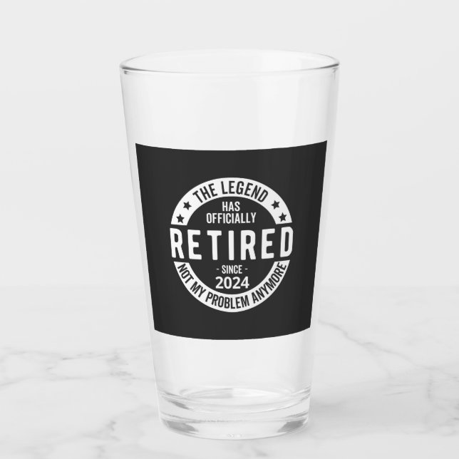 witziger Ruhestand 2024 Glas (Vorderseite)