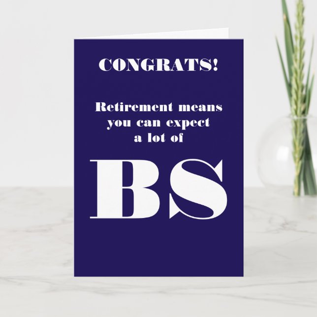 Witziger Ruhestand Karte (Vorderseite)