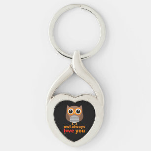 witziger Schlüsselanhänger "OWL IMMER LIEBE YOU"