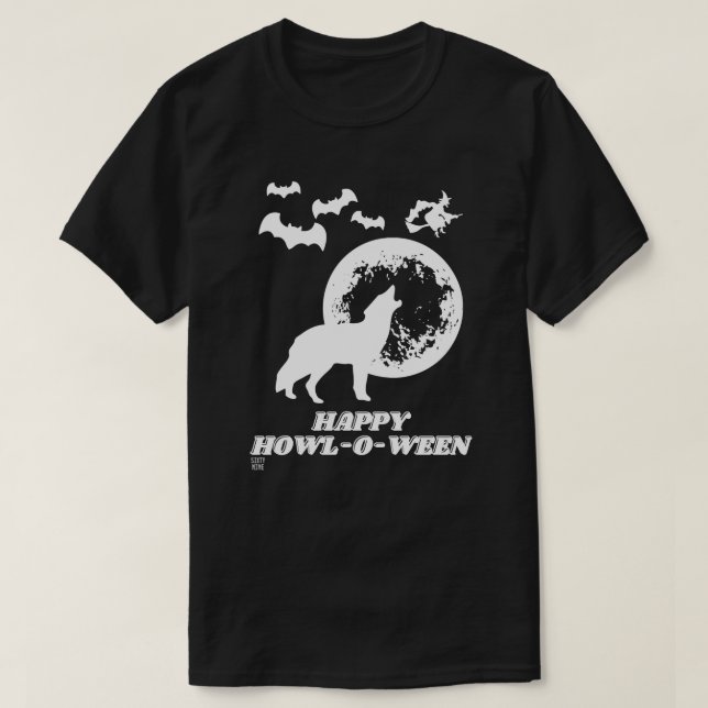 witziger T - Shirt "HAPPY HOWL-O-WEEN 2" (Design vorne)